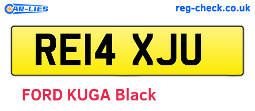 RE14XJU are the vehicle registration plates.