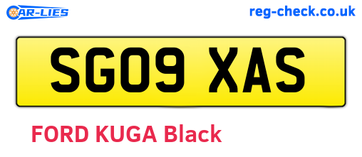 SG09XAS are the vehicle registration plates.