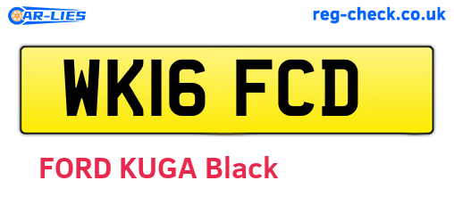 WK16FCD are the vehicle registration plates.