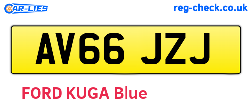 AV66JZJ are the vehicle registration plates.