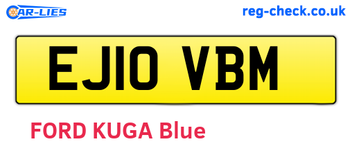 EJ10VBM are the vehicle registration plates.