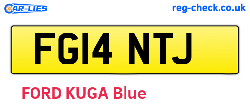 FG14NTJ are the vehicle registration plates.