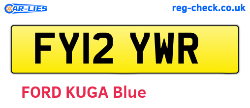 FY12YWR are the vehicle registration plates.