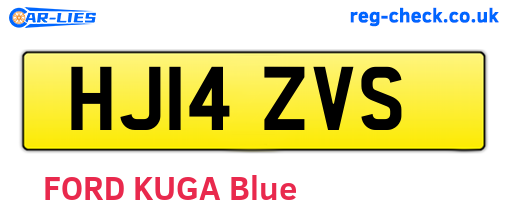 HJ14ZVS are the vehicle registration plates.