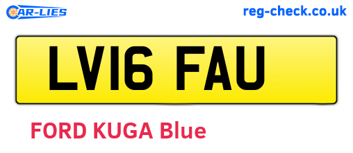 LV16FAU are the vehicle registration plates.