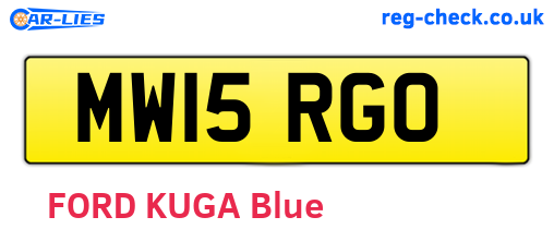 MW15RGO are the vehicle registration plates.
