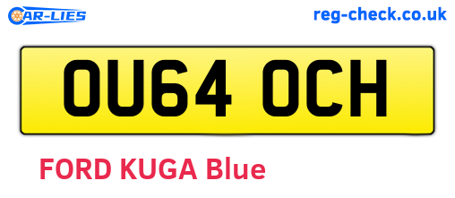 OU64OCH are the vehicle registration plates.