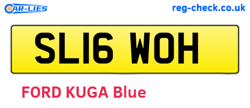 SL16WOH are the vehicle registration plates.
