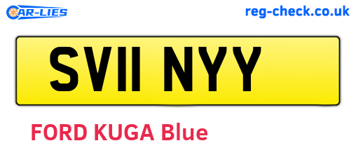 SV11NYY are the vehicle registration plates.