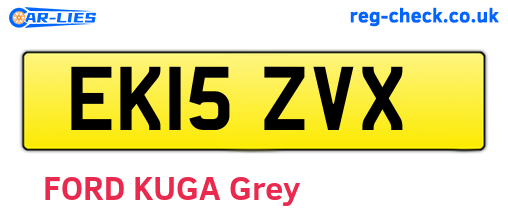 EK15ZVX are the vehicle registration plates.