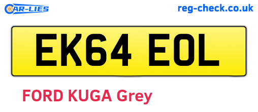 EK64EOL are the vehicle registration plates.