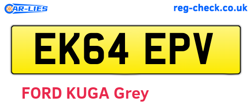 EK64EPV are the vehicle registration plates.