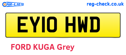 EY10HWD are the vehicle registration plates.