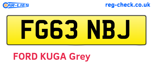 FG63NBJ are the vehicle registration plates.
