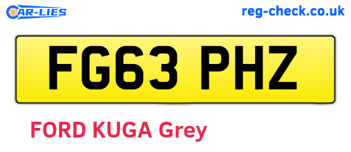 FG63PHZ are the vehicle registration plates.