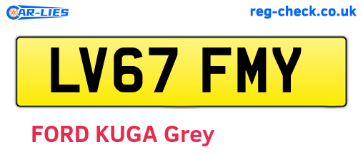 LV67FMY are the vehicle registration plates.
