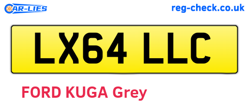 LX64LLC are the vehicle registration plates.