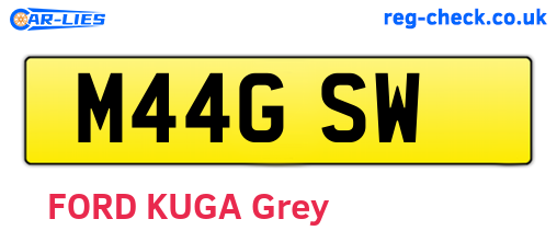 M44GSW are the vehicle registration plates.