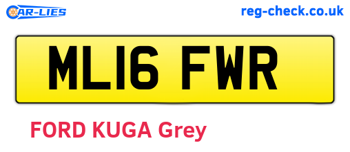 ML16FWR are the vehicle registration plates.
