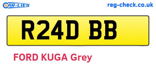 R24DBB are the vehicle registration plates.