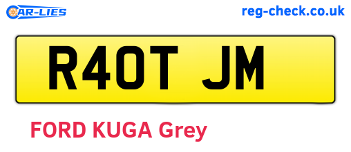 R40TJM are the vehicle registration plates.