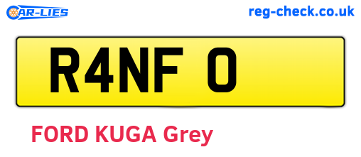 R4NFO are the vehicle registration plates.