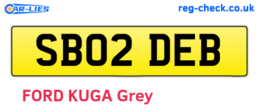 SB02DEB are the vehicle registration plates.