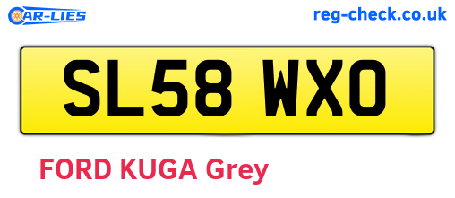 SL58WXO are the vehicle registration plates.