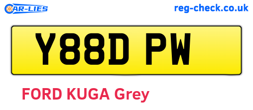 Y88DPW are the vehicle registration plates.