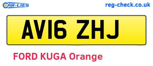AV16ZHJ are the vehicle registration plates.