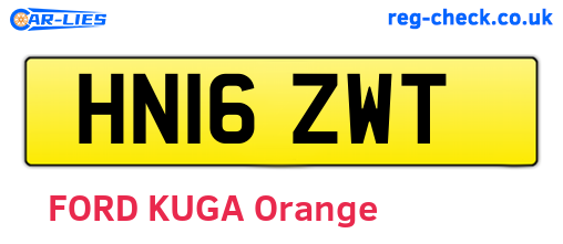 HN16ZWT are the vehicle registration plates.