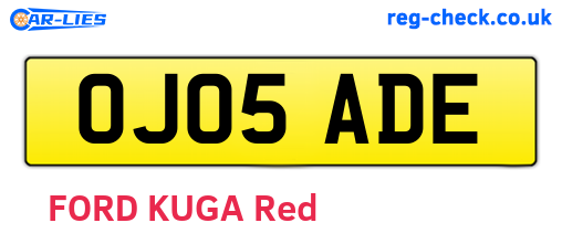 OJ05ADE are the vehicle registration plates.