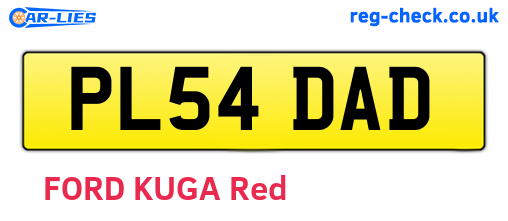 PL54DAD are the vehicle registration plates.