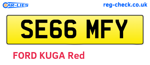 SE66MFY are the vehicle registration plates.