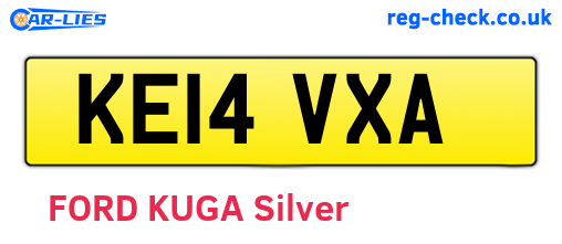 KE14VXA are the vehicle registration plates.