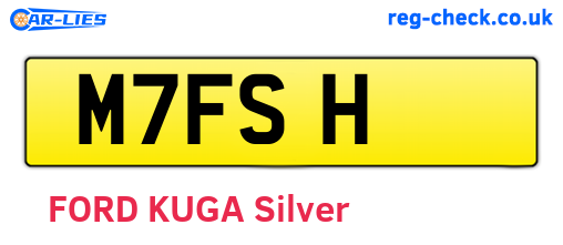 M7FSH are the vehicle registration plates.