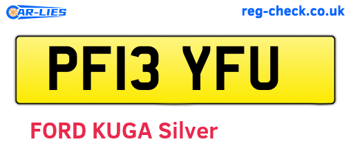 PF13YFU are the vehicle registration plates.