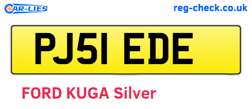 PJ51EDE are the vehicle registration plates.