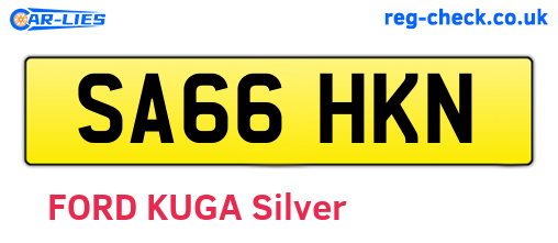 SA66HKN are the vehicle registration plates.
