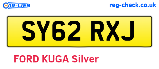 SY62RXJ are the vehicle registration plates.