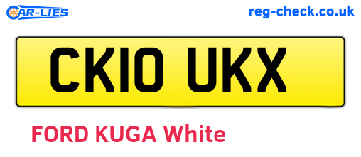 CK10UKX are the vehicle registration plates.