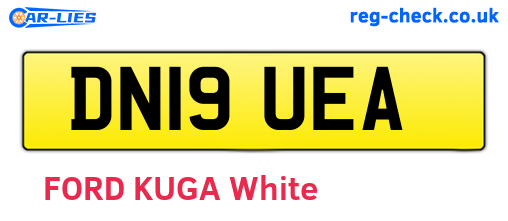 DN19UEA are the vehicle registration plates.