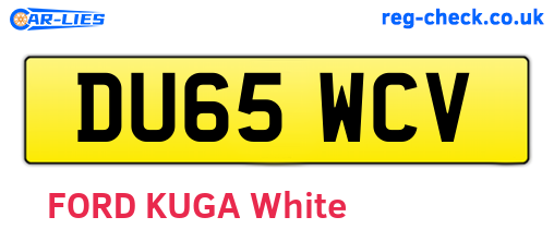 DU65WCV are the vehicle registration plates.