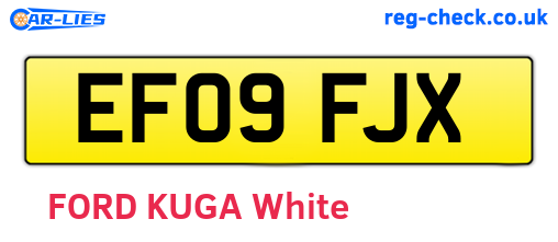 EF09FJX are the vehicle registration plates.