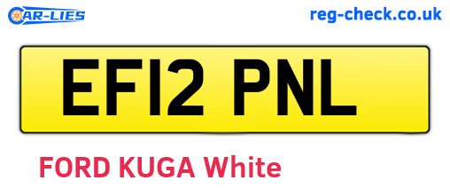 EF12PNL are the vehicle registration plates.