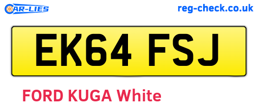 EK64FSJ are the vehicle registration plates.