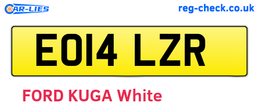 EO14LZR are the vehicle registration plates.