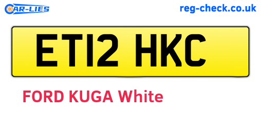 ET12HKC are the vehicle registration plates.