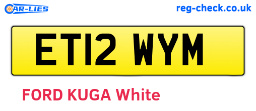 ET12WYM are the vehicle registration plates.