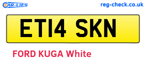 ET14SKN are the vehicle registration plates.